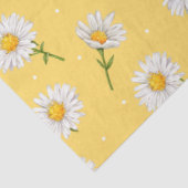 Papier Mousseline Découpage fleurie mignonne de marguerite jaune (Détail)
