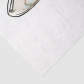 Papier Mousseline Découpage Fleurs de lapin de Pâques blanches (Détail)