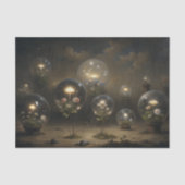 Papier Mousseline Découpage Fleurs d'or en verre enchâssées (Recto)