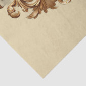 Papier Mousseline Découpage Floral Baroque Or Extra Grande (Détail)