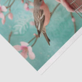 Papier Mousseline Découpage floral Casquette unique Birdcage (Détail)