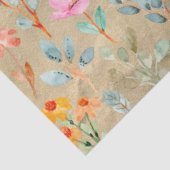 Papier Mousseline Découpage floral de pivoine vintage (Détail)