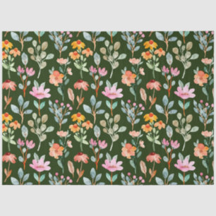 Papier Mousseline Découpage floral de pivoine vintage