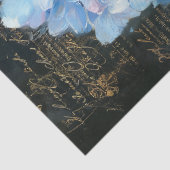 Papier Mousseline Découpage Floral Hydrangea Bleu (Détail)