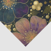 Papier Mousseline Découpage Floral Or Céleste (Détail)