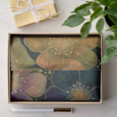 Papier Mousseline Découpage Floral Or Céleste (Cadeau)