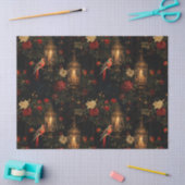 Papier Mousseline Découpage Floral Red Birds et Lanterns (Artisanat)