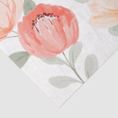 Papier Mousseline Découpage floral rose Aquarelle pivoine (Détail)