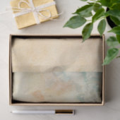 Papier Mousseline Découpage Floral Tan Vermillion bleu pâle jaune | (Cadeau)