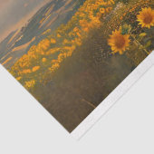 Papier Mousseline Découpage Floral Tournesol à air chaud Ballotte (Détail)