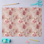 Papier Mousseline Découpage floral vintage Blush (Artisanat)