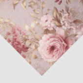 Papier Mousseline Découpage floral vintage Blush (Détail)