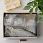 Papier Mousseline Decoupage Floral Wagon and White Barn  (Cadeau)