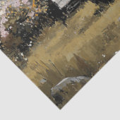 Papier Mousseline Decoupage Floral Wagon and White Barn  (Détail)