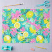 Papier Mousseline Découpage florale de citron tropical (Artisanat)