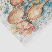 PAPIER MOUSSELINE DÉCOUPAGE FLORALE DES POUTRES EN BOIS (Détail)