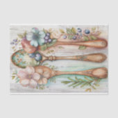 PAPIER MOUSSELINE DÉCOUPAGE FLORALE DES POUTRES EN BOIS (Recto)