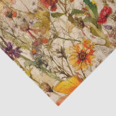 PAPIER MOUSSELINE DÉCOUPAGE FLORALE FLEUR SAUVAGE BOHO (Détail)