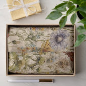 PAPIER MOUSSELINE DÉCOUPAGE FLORALE FLEUR SAUVAGE BOHO (Cadeau)