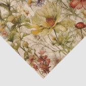 PAPIER MOUSSELINE DÉCOUPAGE FLORALE FLEUR SAUVAGE BOHO (Détail)