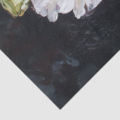 Papier Mousseline Découpage florale Hollyhock rouge et blanc (Détail)