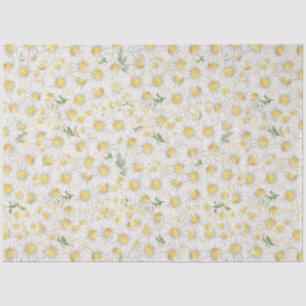 Papier Mousseline Découpage florale mignonne White Daisy