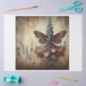 Papier Mousseline Découpage florale papillon (Artisanat)