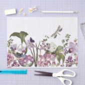 Papier Mousseline Découpage florale transparente (Artisanat)