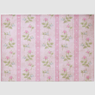 Papier Mousseline Découpage florale vintage Blush Peony