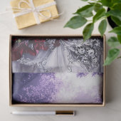 Papier Mousseline Découpage Forêt mystique pourpre et squelette (Cadeau)