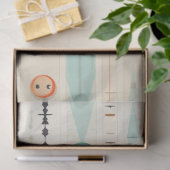 Papier Mousseline Découpage Formes Abstraites Motifs bleu orange (Cadeau)