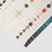 Papier Mousseline Découpage Formes Abstraites Motifs bleu orange (Détail)
