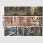 Papier Mousseline Decoupage Fox Forest Scenes Handsaw Panels (Recto)