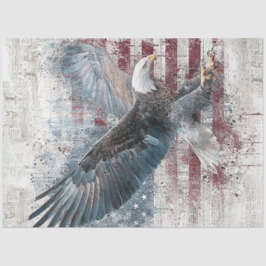 Papier Mousseline Decoupage Freedom In Flight 4th of July (Recto)