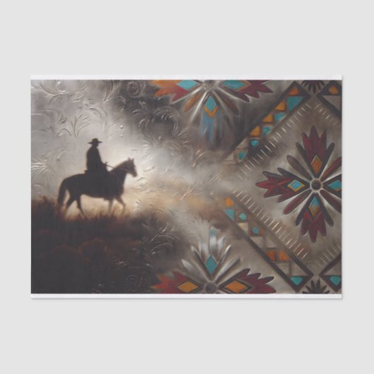 Papier Mousseline Découpage Frontière native (Recto)