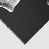 Papier Mousseline Découpage Fumer Squelette gothique Cowboy Gunsling (Détail)