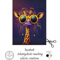 Découpage Funky Giraffe Lunettes de soleil Jaune A