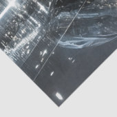 Papier Mousseline Découpage Futuriste Silver Reflex Sleek Car (Détail)