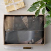 Papier Mousseline Découpage - Gangster un oeil chat avec patte ocula (Cadeau)