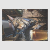 Papier Mousseline Découpage - Gangster un oeil chat avec patte ocula (Recto)