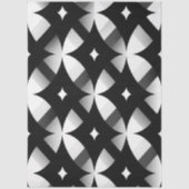 Papier Mousseline Decoupage Geometric Black White Abstract Pattern  (Recto)