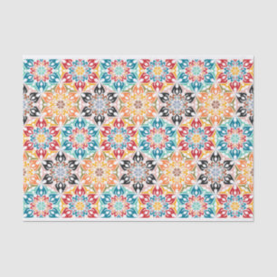 Papier Mousseline Découpage géométrique de motif floral