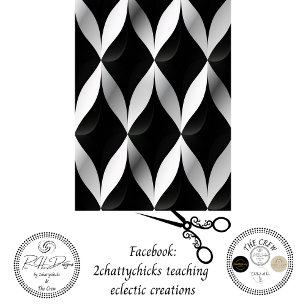 Papier Mousseline Découpage Géométrique Motifs Noir Blanc Contraste