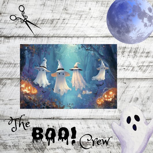 Papier Mousseline Découpage Ghost The Boo Crew