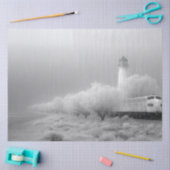 Papier Mousseline Découpage Ghost White Winter Train Voyage (Artisanat)