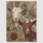 Papier Mousseline Decoupage Goat Rustic Farm 18x24 Canvas  (Recto)