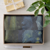 Papier Mousseline Découpage Gogh Kitty Starry Night Chat (Cadeau)