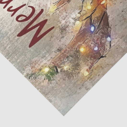 Papier Mousseline Découpage Golden Retriever Antlers & Christmas (Détail)