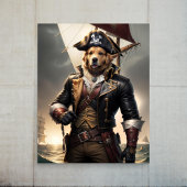 Papier Mousseline Découpage - Golden Retriever Pirate Dog -