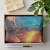 Papier Mousseline Decoupage Gothic Haunted House Jack-O-Lanterns  (Cadeau)